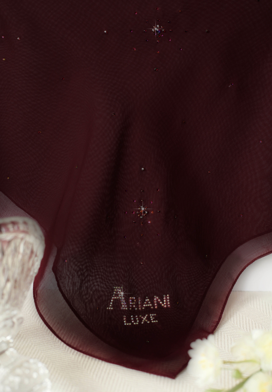 JEJARUM VOILE IN BURGUNDY